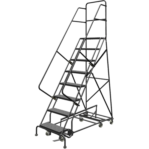 All Directional Rolling Ladder, 8 Steps, 24" Step Width, 80" Platform Height, Steel Advanced Consulting and Training Ltd.