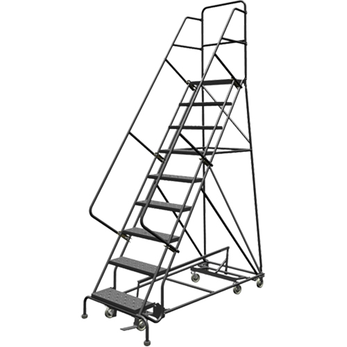 All Directional Rolling Ladder, 9 Steps, 24" Step Width, 90" Platform Height, Steel Advanced Consulting and Training Ltd.