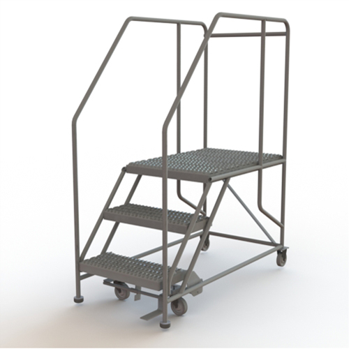Plateforme de travail mobile, Acier, 3 Marches, 30" ha, 35" p, 24" Marche, Stri&eacute; Advanced Consulting and Training Ltd.