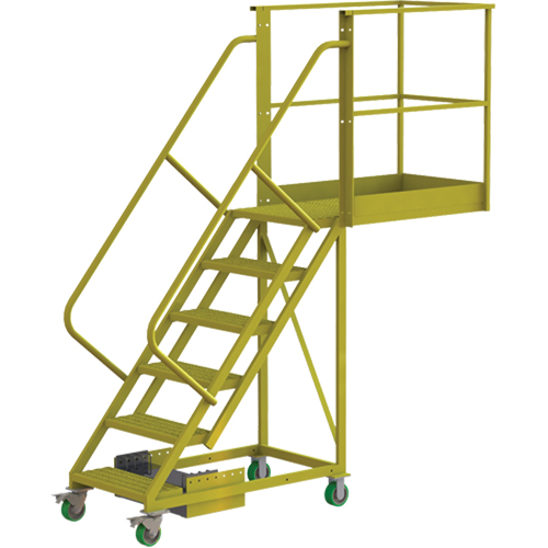 Cantilever Rolling Ladder, Unsupported, 6 Steps, 40" Platform Depth, 60" Platform Height Advanced Consulting and Training Ltd.