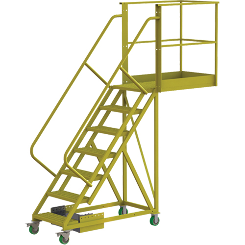 Cantilever Rolling Ladder, Unsupported, 7 Steps, 40" Platform Depth, 70" Platform Height Advanced Consulting and Training Ltd.