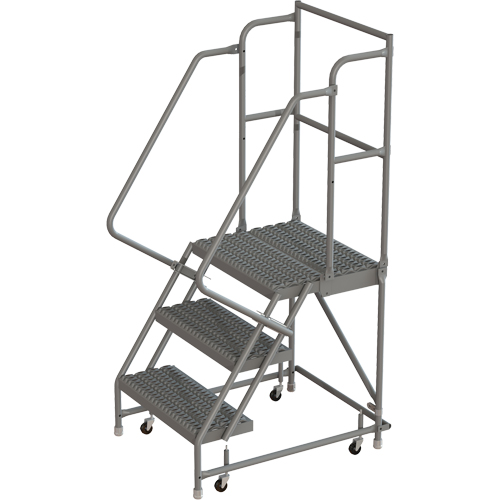 Deep Top Step Rolling Ladder, 3 Steps, 16" Step Width, 30" Platform Height, Steel Advanced Consulting and Training Ltd.
