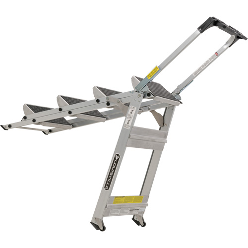 Tilt & Roll Step Stool Ladder, 4 Steps, 44.25" x 22.13" x 59" High Advanced Consulting and Training Ltd.