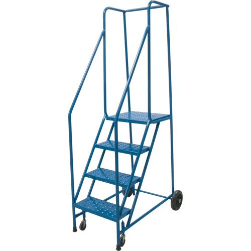 Rolling Step Ladder, 4 Steps, 18" Step Width, 37" Platform Height, Steel Advanced Consulting and Training Ltd.