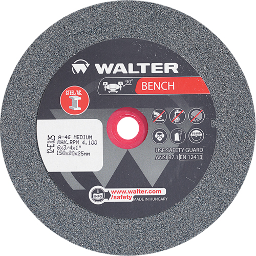 Meules pour rectifieuses d'&eacute;tabli, 6" x 3/4", Arbre de 1", 1 Advanced Consulting and Training Ltd.