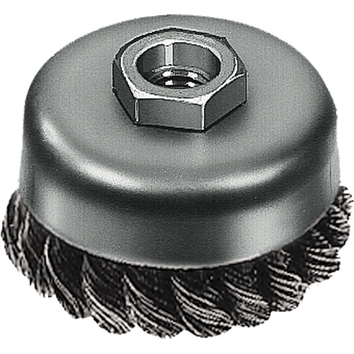 Brosse boisseau &agrave; fil nou&eacute;, 3" dia. x 5/8"-11 arbre Advanced Consulting and Training Ltd.