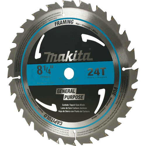 Lame de scie circulaire pour charpente &agrave; pointes au carbure, 8-1/4", 24 dents, Pour Bois Advanced Consulting and Training Ltd.