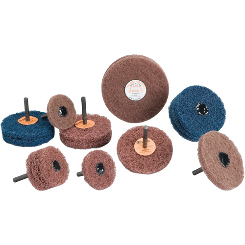 Standard Abrasives Buff & Blend Wheel, 3" Dia. x 1/4" W, 1/4" Arbor, Aluminum Oxide Advanced Consulting and Training Ltd.