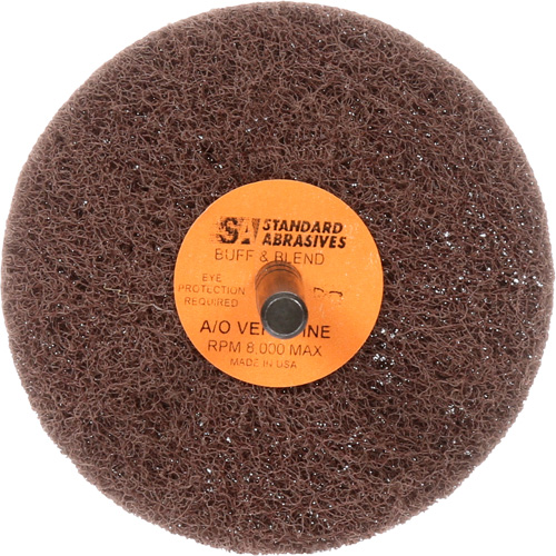 Standard Abrasives Buff & Blend Wheel, 3" Dia. x 1" W, 1/4" Arbor, Aluminum Oxide Advanced Consulting and Training Ltd.