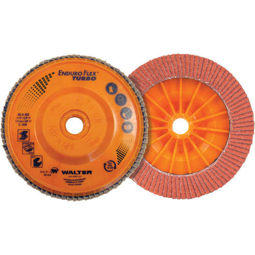 Disque &agrave; lamelles Turbo Enduro-Flex, 4-1/2" x 5/8"-11, Type 27S, Grain 36/60, C&eacute;ramique Advanced Consulting and Training Ltd.