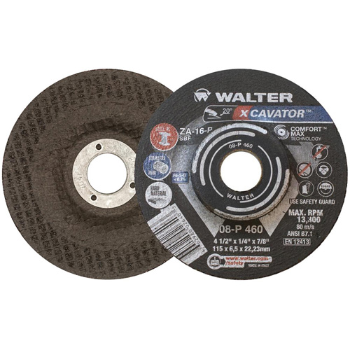 Meule XCAVATOR, 4-1/2" x 1/4", Arbre 7/8", Zirconium, Type 27 Advanced Consulting and Training Ltd.