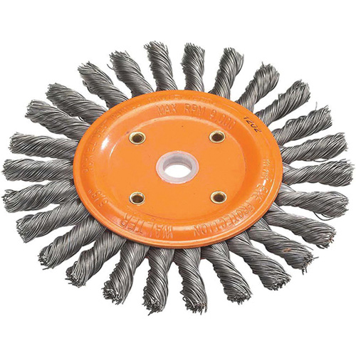 Disque &agrave; fils nou&eacute;s torsad&eacute;s d'&eacute;tabli, Dia. 6", Fils 0,0118", Arbre 5/8", Acier Advanced Consulting and Training Ltd.