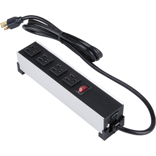 Indoor Brushed Aluminum Power Bar, 4 Outlet(s), 6' Advanced Consulting and Training Ltd.