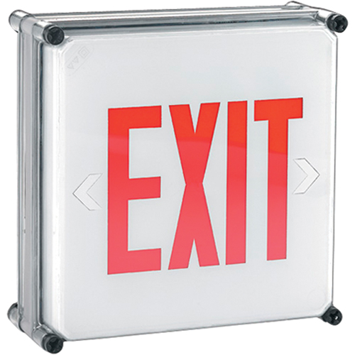 Enseignes Exit Aqua NEMA 4x, DEL, &agrave; raccordement fixe, 11-3/4" lo x 11-3/4" la, Anglais Advanced Consulting and Training Ltd.