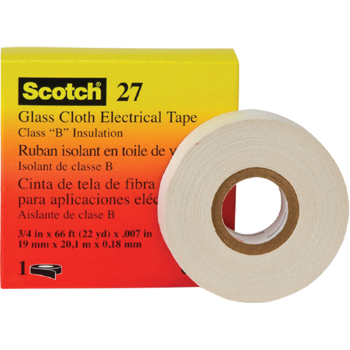 Scotch&reg; 27 Glass Cloth Electrical Tape, 19 mm (3/4") W x 20 m (66') L Advanced Consulting and Training Ltd.