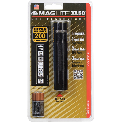 Lampes de poche XL50, DEL, 200 lumens, Piles AAA Advanced Consulting and Training Ltd.