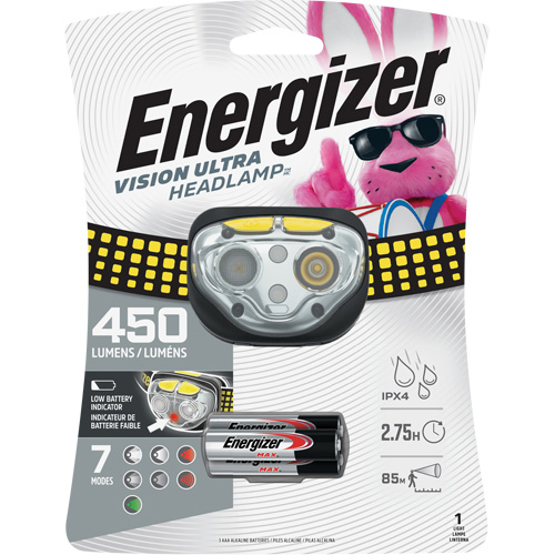 Vision Ultra Industrial Headlamp, LED, 450 Lumens, 2 Hrs. Run Time, AAA Batteries Advanced Consulting and Training Ltd.