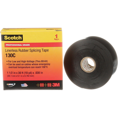 Scotch&reg; Linerless Rubber Splicing Tape, 38 mm (1-1/2") " W, 9 m (30') " L Advanced Consulting and Training Ltd.