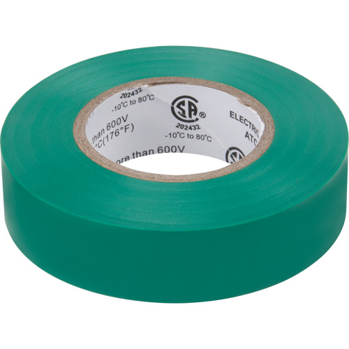 Electrical Tape, 19 mm (3/4") x 18 M (60'), Green, 7 mils Advanced Consulting and Training Ltd.