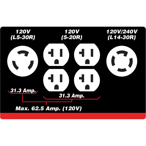 G&eacute;n&eacute;ratrice &agrave; essence &agrave; d&eacute;marreur &eacute;lectrique, 10000 W de surtension, 7500 W nominale, 120 V/240 V, R&eacute;servoir de 25 L Advanced Consulting and Training Ltd.