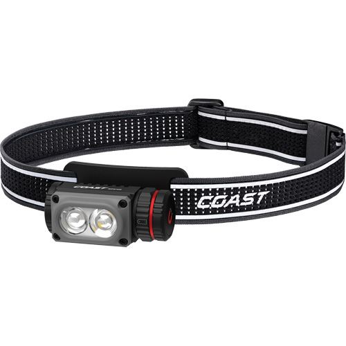 Lampe frontale COAST WPH10R &agrave; deux couleurs avec aimant et agrafe, DEL, 500 lumens, 3,25 hres de fonctionnement, piles Rechargeable Advanced Consulting and Training Ltd.