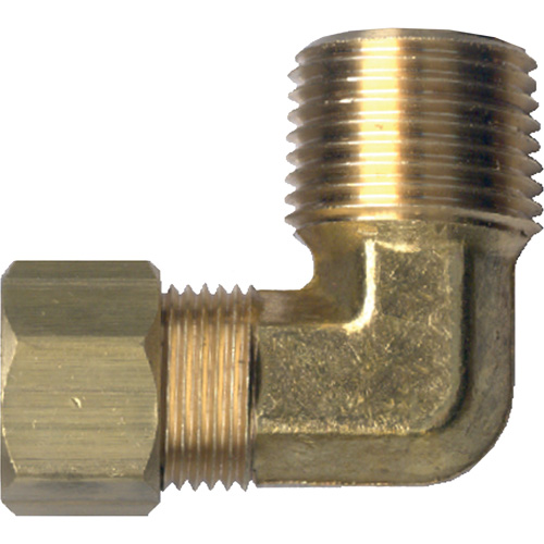 Raccord coud&eacute; 90° de tuyau, Tube x m&acirc;le tuyau, Laiton, 1/4" x 1/2" Advanced Consulting and Training Ltd.