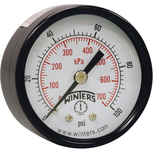 Manom&egrave;tre &eacute;conomique,  2", 0 - 160 psi, Fixation arri&egrave;re, Analogique Advanced Consulting and Training Ltd.