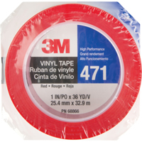 471 Vinyl Tape, 25.4 mm (1") W x 32.9 m (108') L, 5.3 mils, Red Advanced Consulting and Training Ltd.