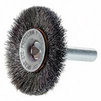 Crimped Wire Wheel Brush with 1/4" Shank, 3" Dia., 0.014" Fill, 1/4" Arbor Advanced Consulting and Training Ltd.