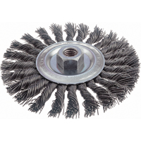 Knot Wire Wheel Brushes - Standard Twist Knot, 6" Dia., 0.023" Fill, 5/8"-11 Arbor, Steel Advanced Consulting and Training Ltd.