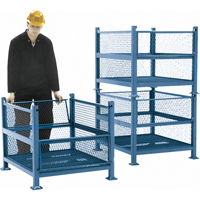 Conteneurs en m&eacute;tal grillag&eacute;, 2 panneaux repliables, Capacit&eacute; 2500 lb, 34,5" la x 40,5" p x 32,25" h Advanced Consulting and Training Ltd.