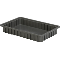 Divider Box&reg; Containers, Polyethylene, 16.5" W x 10.9" D x 2.5" H, Grey Advanced Consulting and Training Ltd.
