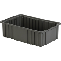 Divider Box, Polyethylene, 16.5" W x 10.9" D x 5" H, Grey Advanced Consulting and Training Ltd.