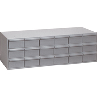 Casiers &agrave; tiroirs industriels, 18 tiroirs, 33-3/4" la x 11-5/8" p x 10-7/8" h, Gris Advanced Consulting and Training Ltd.