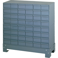Casiers &agrave; tiroirs industriels avec base, 48 tiroirs, 34-1/8" la x 12-1/4" p x 33-3/4" h, Gris Advanced Consulting and Training Ltd.