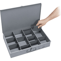Boîtes &agrave; compartiments ajustables, Acier, Variable compartiments, 18" la x 12" p, 3" h, Gris Advanced Consulting and Training Ltd.