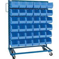 Single-Sided Mobile Bin Rack, Single-sided, 36 bins, 36" W x 16" D x 46-1/2" H Advanced Consulting and Training Ltd.