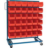 Single-Sided Mobile Bin Rack, Single-sided, 36 bins, 36" W x 16" D x 46-1/2" H Advanced Consulting and Training Ltd.