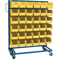 Single-Sided Mobile Bin Rack, Single-sided, 36 bins, 36" W x 16" D x 46-1/2" H Advanced Consulting and Training Ltd.