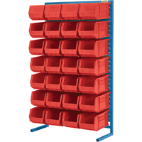 Single-Sided Stationary Bin Rack, 36" W x 12" D x 61" H, 28 Bins Advanced Consulting and Training Ltd.