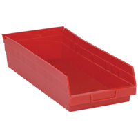 Bacs de rangement pour tablettes, 8-3/8" la x 4" H x 17-7/8" p, Rouge, Capacit&eacute; 40 lb Advanced Consulting and Training Ltd.