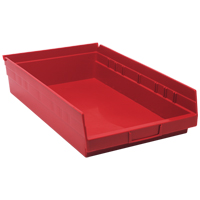 Bacs de rangement pour tablettes, 11-1/8" la x 4" H x 17-7/8" p, Rouge, Capacit&eacute; 40 lb Advanced Consulting and Training Ltd.