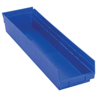 Bacs de rangement pour tablettes, 6-5/8" la x 4" H x 23-5/8" p, Bleu, Capacit&eacute; 50 lb Advanced Consulting and Training Ltd.