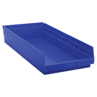 Bacs de rangement pour tablettes, 11-1/8" la x 4" H x 23-5/8" p, Bleu, Capacit&eacute; 50 lb Advanced Consulting and Training Ltd.