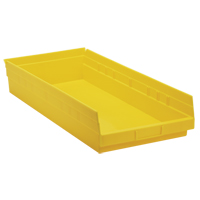 Bacs de rangement pour tablettes, 11-1/8" la x 4" H x 23-5/8" p, Jaune, Capacit&eacute; 50 lb Advanced Consulting and Training Ltd.