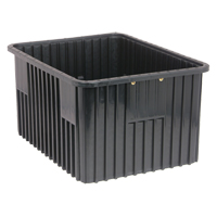 Conductive Dividable Grid Containers, Polypropylene, 17-1/2" W x 22-1/2" D x 8" H, Black Advanced Consulting and Training Ltd.