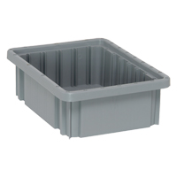 Divider Box&reg; Containers, Plastic, 10.9" W x 8.3" D x 3.5" H, Grey Advanced Consulting and Training Ltd.