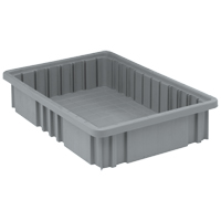 Divider Box&reg; Containers, Plastic, 16.5" W x 10.9" D x 3.5" H, Grey Advanced Consulting and Training Ltd.