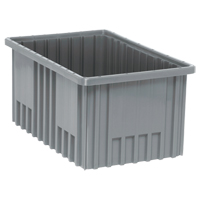 Divider Box&reg; Containers, Plastic, 16.5" W x 10.9" D x 8" H, Grey Advanced Consulting and Training Ltd.
