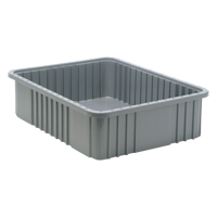 Divider Box&reg; Containers, Plastic, 22.5" W x 17.5" D x 6" H, Grey Advanced Consulting and Training Ltd.